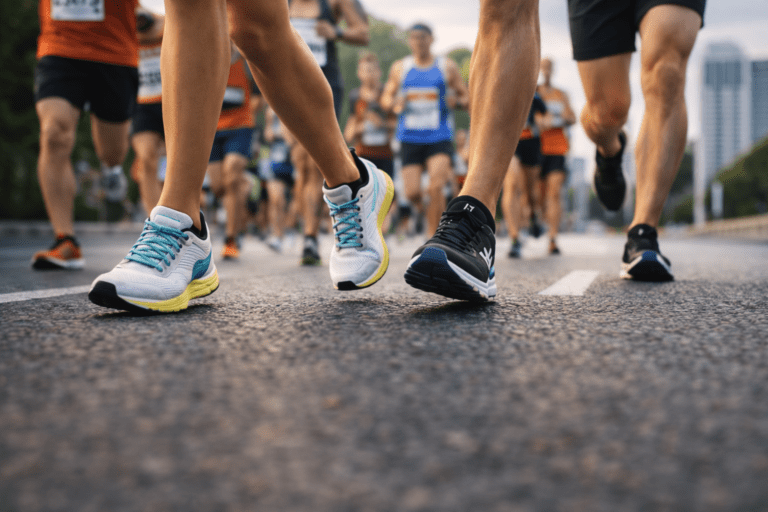 ilustrasi sepatu lari lokal untuk race day