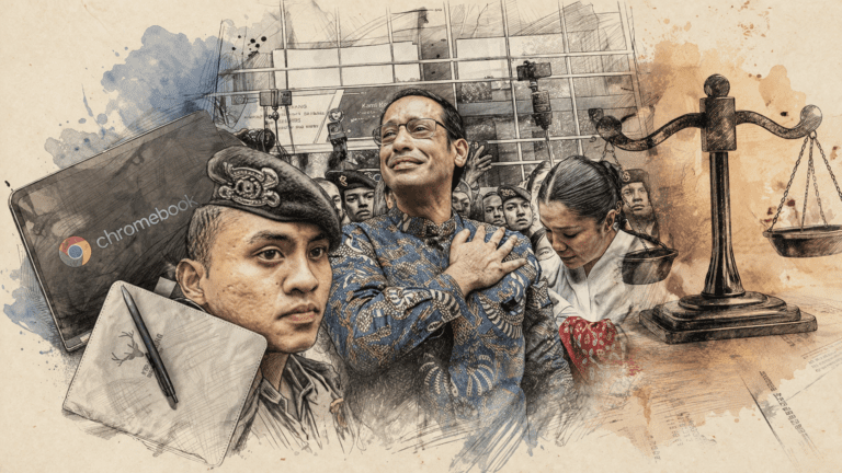 nadiem, keadilan, dan hukum (image by chatGPT)